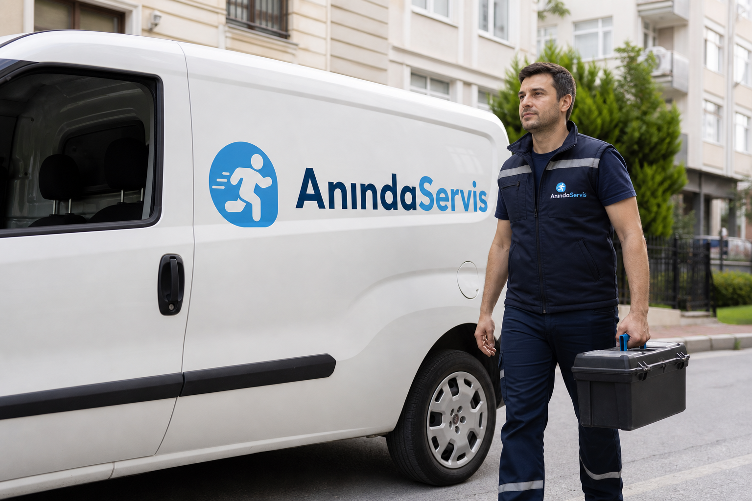 Anında Servis markalı servis aracı - Eskişehir Panasonic Beyaz Eşya Servisi